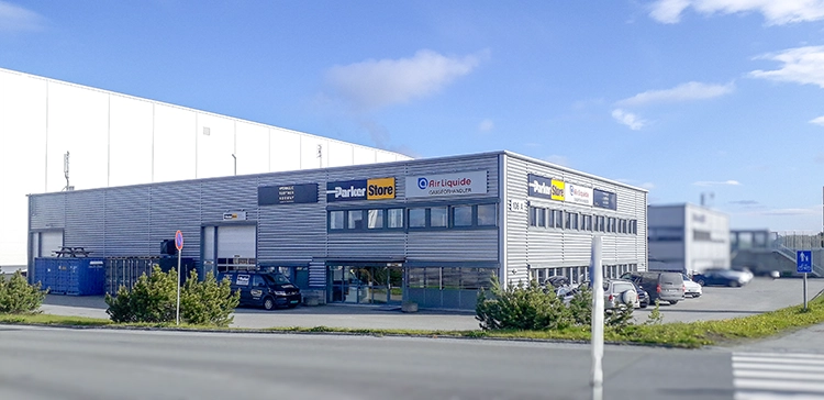 Historie 2 ParkerStore Trondheim hydraulikk fasade, butikk og lager